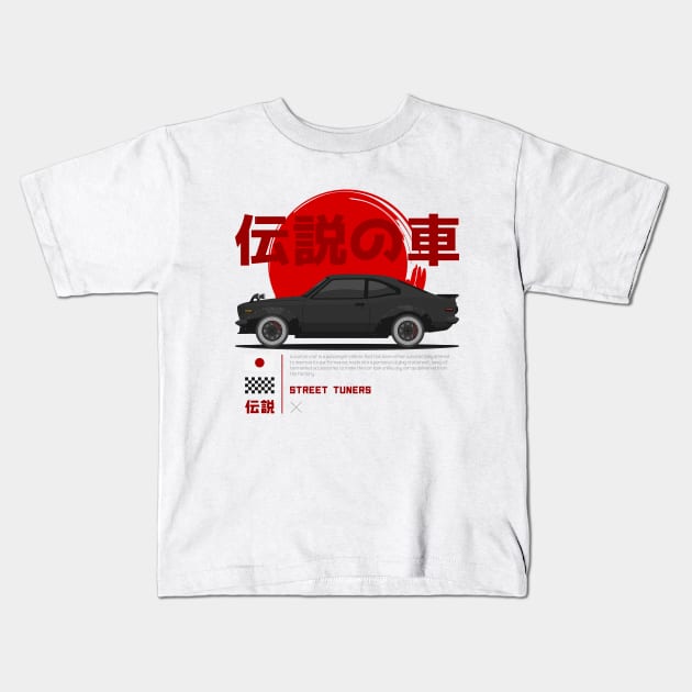 Tuner Black RX3 JDM Kids T-Shirt by GoldenTuners